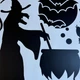 Наклейки хеллоуин Ведьмы черный кот летучие мыши тыква паук Happy Pocket декор для стен окон черный матовый - изображение 7