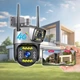 Камера работающая через 4G с двумя линзами SC03 V380pro АРР уличная - изображение 2