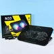 Подставка для ноутбука с охлаждением, местом под телефон и RGB подсветкой N33 |2USB, до 17", RGB| Черный - изображение 1