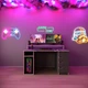Стол компьютерный игровой Майнкрафт Люкс с подсветкой RGB Антрацит с розовой кромкой L=1600мм (арт. SKRZ1000-121) - изображение 8
