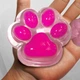 Игрушка антистресс сквиш Лапка котика, 7см, Ярко-розовый - изображение 1