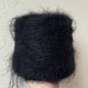 Пряжа суперкидмохер с длинным ворсом Coccobello stretch Cofil черный 100 грамм - изображение 2