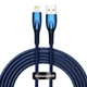 Кабель Baseus Glimmer Series Fast Charging Data Cable USB to iP 2.4A 2m Blue (CADH000303) - изображение 1