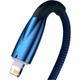 Кабель Baseus Glimmer Series Fast Charging Data Cable USB to iP 2.4A 2m Blue (CADH000303) - изображение 3