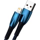Кабель Baseus Glimmer Series Fast Charging Data Cable USB to iP 2.4A 2m Blue (CADH000303) - изображение 7