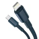 Кабель Baseus High Density Braided Fast Charging Data Cable Type-C to iP PD 20W 1m Blue (CATLGD-03) - изображение 4