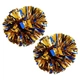 Помпони гантелі для черлідингу двоколірні SP-Sport Pom-Poms 0863 2шт Gold-Blue - зображення 1