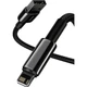 Кабель Baseus Tungsten Gold Fast Charging Cable USB to Lightning 2.4A 2m CALWJ-A01 Black - изображение 2