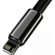 Кабель Baseus Tungsten Gold Fast Charging Cable USB to Lightning 2.4A 2m CALWJ-A01 Black - изображение 4