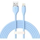 Кабель Baseus Jelly Liquid Silica Gel Fast Charging Cable USB to Lightning 2.4A 2m CAGD000103 Blue - изображение 1