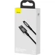 Кабель Baseus Tungsten Gold Fast Charging Cable USB to Lightning 2.4A 2m CALWJ-A01 Black - изображение 9