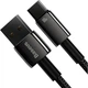 Кабель Baseus Tungsten Gold Fast Charging Cable USB to Type-C 100W 1m CAWJ000001 Black - изображение 2