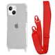 Чехол с ремешком WAVE Clear Case with Strap для Apple iPhone 15 red - изображение 1