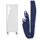Чехол с ремешком WAVE Clear Case with Strap для Samsung Galaxy S24 Plus midnight blue - изображение 1