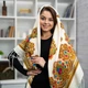 Велична кремова народна вовняна шаль Корона (1496.5) - зображення 2
