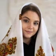 Велична біла народна вовняна шаль Корона (1496.1) - изображение 3