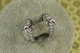 Серьги кольца Хuping Jewelry дорожка с сердцем 1,5 см серебристые - изображение 1