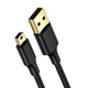 USB Data-Кабель UGREEN US132 USB 2.0 A Male to Mini 5 Pin Male Cable 1m, Black - зображення 2