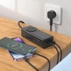 Мережевий подовжувач HOCO NS4 1 Socket Ports 1USB-A / 2USB-C PD65W QC3.0, Black - зображення 7