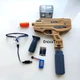 Гель-бластер Uzi-Pistol 32 см: Автоматический игрушечный автомат с орбизами на аккумуляторе для активных игр (Бежевый) - изображение 3