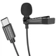 Микрофон петличный Borofone BFK11 Elegant lavalier Type-C (2m) Black - изображение 2