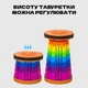 Розкладний Похідний стілець табурет для риболовлі, туризму та відпочинку Легкий складаний телескопічний стілець Жовтогарячий - зображення 5