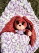 Плед вязаный детский из пряжи Alize Puffy color ручной работы Handmade - изображение 6