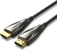Кабель Vention HDMI M - M, V2.0, Optical, 4K 60 Гц, 18 Гбит/с, Dolby 7.1, ПВХ Black, Zinc Alloy, 50.0 м (ALABX) - зображення 1