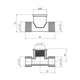 Трійник латунний LexLine 1/2" (Н×В×Н), нікельований, PN10 - изображение 2