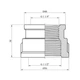Муфта перехідна латунна LexLine 1 1/2" × 1 1/4" ВВ, PN10 - зображення 2
