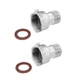 Накидні гайки LexLine 3/4"×1/2" ВН (внутрішня-зовнішня різьба), латунні, нікельовані, PN10 - зображення 3