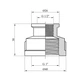 Муфта перехідна латунна LexLine 1" × 1/2" ВВ, нікельована, PN10 - изображение 2
