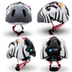 Kask dla dzieci Crazy Safety Zebra 49-55 cm Czarno-biały (0727040594435) - obraz 2