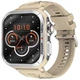 Смарт-годинник з металу та Українським додатком Blackview W30 Call Khaki/Пісочний (W30K) - изображение 1