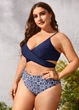 Купальник жіночий Tankini FS Lily Plus Size 0XL (50-52) Топ+плавки Синій (1379) - зображення 2