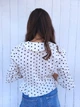 Топ-накидка укороченная в горошек Boohoo Белая (DC 10268 S/42) - изображение 7