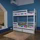Двоярусне дерев'яне ліжко для підлітка з ящиками Sportbaby 190х80 см біле babyson 6 - зображення 1