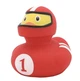 Стильна тематична гумова качечка FunnyDucks "Гонщик" L1869 - зображення 1