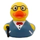 Стильна тематична гумова качечка FunnyDucks "Дідусь" L1901 - зображення 1