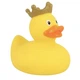 Стильна тематична гумова качечка FunnyDucks "Жовта в короні (Качиний Король)" L1925 - зображення 1
