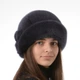 Шляпа норковая Меховой Стиль Роза 54/60 Баклажанный (012/B) - изображение 1