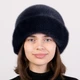 Шляпа норковая Меховой Стиль Роза 54/60 Синий (012/F) - изображение 2