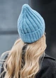 Женская шапка стаф базовая голубая однотонная зимняя Staff 7 light blue Универсальный (310588) - изображение 2