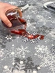 Водоотталкивающая Скатерть новогодняя с принтом Танец снежинок 180х100 см Серый - изображение 5