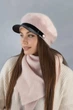 Зимний комплект берет с козырьком и косынка Иви 4953-5 Брекстон пудра 56-59 р - изображение 2