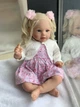 Колекційна Силіконова Лялька Реборн Пупс Дівчинка Блондинка Марта (Вінілова Лялька) Висота 50 см - зображення 1