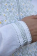 Лляна чоловіча вишиванка Ніжна (2XL)112-116 біла красива стильна сорочка (8019876112) - зображення 5
