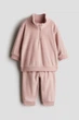 Костюм флісовий рожевий однотонний H&M 98см (400098879) - зображення 1