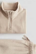 Костюм флисовый бежевый однотонный H&M 68см (400098881) - изображение 2