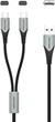 Кабель Vention USB 2.0 AM - 2xType-C M, 1.0 м Y-Splitter Charging Cable 2.4А 480Mbps Aluminum Alloy (CQOHF) - зображення 2